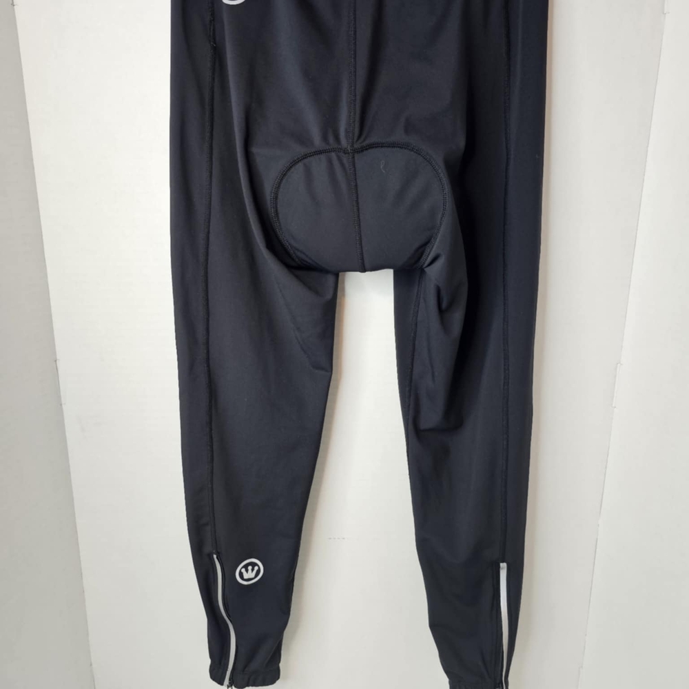 Black Cycling Bib Shorts with Subtle Logo